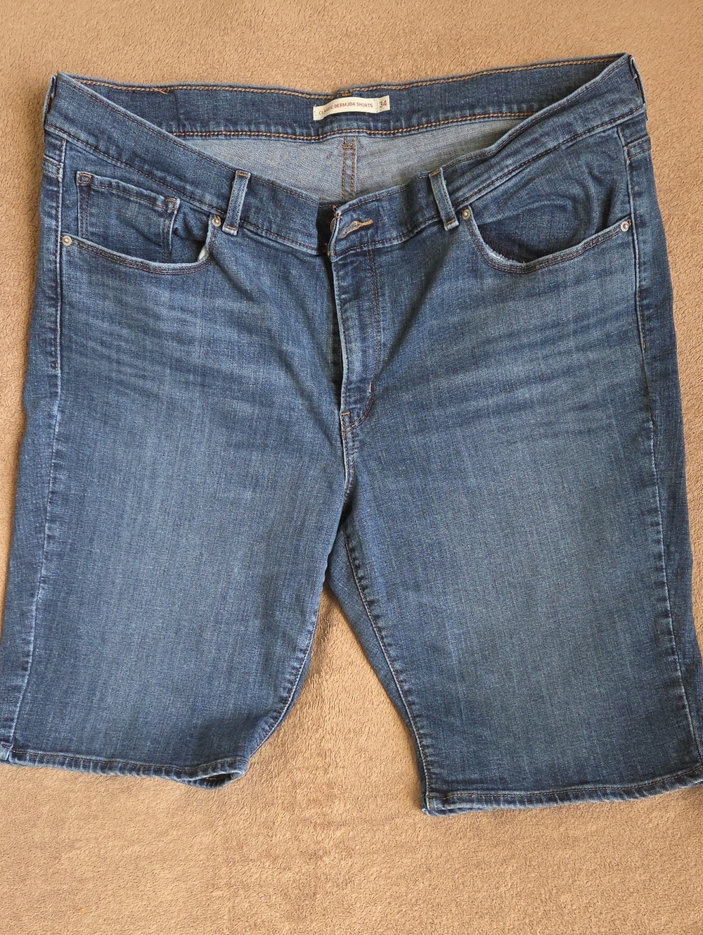 Signature by Levi Strauss Women's Dark Blue Denim Bermuda Shorts